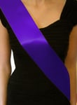 Plain Purple Sashes Blank Basic Hen Party Satin Ribbon 100mm 10cm Make Your Own