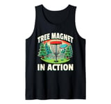 Frisbee Disc Golf Tree Magnet In Action Disc Golfer Tank Top