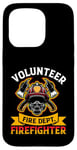 Coque pour iPhone 15 Pro Emblème de pompier Brave Hero Fire Dept