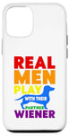 Coque pour iPhone 12/12 Pro Rainbow LGBT Love Weiners Dogs Love Love Funny Gay Man Pride Fun