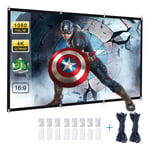 Powerextra 120 inch 16:9 HD Foldable Anti-Crease Portable Projection Screen