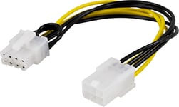 Adapter cable, 6-pin PCI-Express to 8-pin PCI-Express, 10 cm