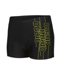 Arena Boys Boy's Swim Graphic Shorts, Black-Soft Green, 62 EU