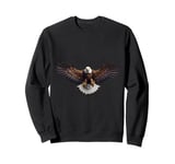 American Flag Bald Eagle Shirt Patriotic USA Majestic Eagle Sweatshirt