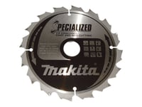 Makita Specialized - Sirkelformet Sagblad - For Tre - 190 Mm - 16 Tenner