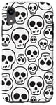 Coque pour iPhone XR Coque motif Halloween crâne noir gribouillage