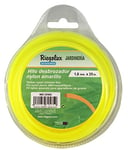 Riegolux 107663 Fil Débroussailleuse Nylon Carré Jaune 1.6 mm x 25 m