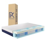 PERCKO, Matelas Hybride 80 x 200 cm, Soulage Le Mal de Dos, Mousses certifiées Oeko-TEX Standard 100 et CertiPur, Hybride, Ferme, 6 Couches