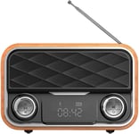 Bluetooth Retro-radio AUX/FM:llä, vararadio antennilla, selkeä ääni, korkea Bluetooth-kannettava