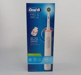 New Oral-B Pro 3 3000 Cross Action White Electric Toothbrush Rotating Action