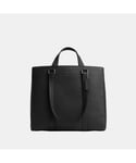 Coach Mens Hudson Double Handle Tote - Black Leather - One Size