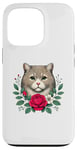 iPhone 13 Pro Roses Flowers Napoleon Cat Minuet Cat Case