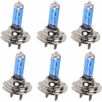 Gabrielle 6PCS H7 100w ampoule halogène xénon blanc Super brillant 12V phare de voiture phare antibrouillard remplacement de la lampe