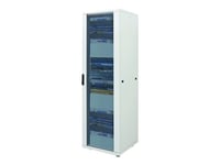 Intellinet Network Cabinet, Free Standing (Standard), 22U, Usable Depth 123 To 373Mm/Width 503Mm, Grey, Flatpack, Max 1500Kg, Server Rack, Ip20 Rated, 19", Steel, Multi-Point Door Lock, One Lock Per Side Panel, Three Year Warranty - Rack Skap - Grå,