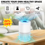 Home Air Purifier Ioniser Cleaner Smoke Dust Allergies Pollen Reflesh Filter UK