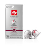 Café moulu en capsules compatibles, illy INTENSO Lungo - 10 paquets de 10 capsules, 100 capsules au total