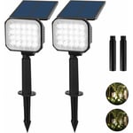 Lampes solaires d'extérieur, projecteur solaire à 20 led, éclairage extérieur étanche IP65 de jardin, lampes solaires d'extérieur pour les plantes de