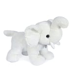 HISTOIRE D'OURS - Grande Peluche Doudou Eléphant - Blanc - 45 cm - Collection Preppy Chic - Idée Cadeau Enfants ou Naissance pour Bébé - Doudou Original & Très Doux - HO3141