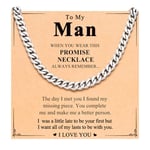 D Dongjiangjin Gift Husband Fathers Day Gift, Birthday Gifts for Mens Chain Necklace Husband Birthday Christmas Anniversary Sweetest I Love You Valentines Day Cool Gifts for Him Men Presents Ideas