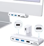 Adaptateur USB 8 en 1 pour iMac avec HDMI 4K @ 60 Hz,USB 3.0 5 Gbit/s,lecteur de carte SD/TF,station d'accueil USB C pour iMac 24"",hub iMac 2021 24"" (M1)/iMac 2023 24"" (M3)|Accessoires.[W470]