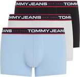 Tommy Jeans Men's Boxer Shorts Trunks Underwear Pack of 3, Multicolor (Black/Light Cast/Chambray Blue), S