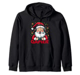 Cool Santa Gamer Controller Gaming Video Game Christmas Zip Hoodie