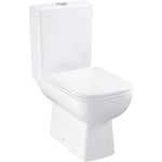 Ensemble WC à poser - Sortie horizontale - Sans bride - GROHE Start Edge Ceramic - Porcelaine vitrifiée - Blanc alpin - 39814000