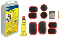 Quick Repair Kit for Bike Wheels with Eight Patches and On Bike Box