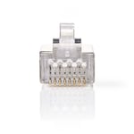 Connecteur rj45 | mâle | stranded stp cat6 | droit | plaqué or | 1 pièces | pvc