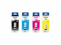 Epson EcoTank 104 package, 4 colors