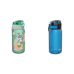 Ion8 Leak Proof Kids' Water Bottle, BPA, 400ml / 13oz, Llamas & Leak Proof Kids' Water Bottle, BPA, 400ml / 13oz, Blue