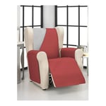 ECOMMERC3 Housse de Fauteuil 1 Place Relax Confort Maximum et Ajustement Complet - Housse pour Fauteuil 1 Place et Fauteuil de Relaxation Rouge/Gris