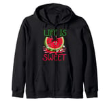 Melon Summer Fruit Watermelon Lover Fresh Cool Joke Zip Hoodie