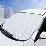 Couverture Pare-Brise Voiture, Bache Pare Brise Protection Couverture Repliable, Universelle pour Bache Voiture Anti Givre et Neige, Soleil, Poussière