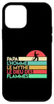 Coque pour iPhone 12 mini Fete des peres humour caserne pompiers papa de garde feu