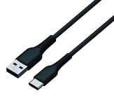 Konix Mythics Câble de charge 3 m type A à C pour manette Xbox Series X|S - Charge rapide - Caoutchouc - Noir