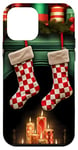 iPhone 12 mini Christmas Stockings Hung by the Fireplace Case