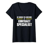 Womens "The Original Awesome" Contract Specialist V-Neck T-Shirt