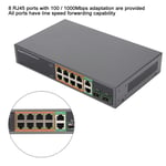 POE Switch Full Gigabit RJ45 IEEE 802.3af/at 8 Port SFP 150W Network Device GHB