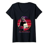 Womens Proud Alpaca Mama AlMAMA Fan Lover Mum Fresh Mum V-Neck T-Shirt