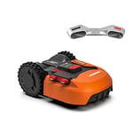 WORX - PACK LANDROID - 300 m² - Robot Tondeuse Connecté - WR130E (Installation Facile, Configurable, Autonome, Contrôle à Distance via APP, Tonte Intelligente,Tond sous la Pluie)