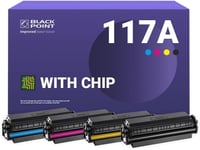 Lot de 4 Cartouches de Toner pour HP 117A 43% d'efficacité en Plus W2070A W2071A W2072A W2073A pour HP Color Laser MFP 179fwg 179fnw MFP 178nwg Color Laser 178nw HP Color Laser 150a 150nw