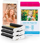 Kp-108In108 3115B001(Aa) Lot De 3 Cartouches De Papier Photo Et 108 Feuilles De Papier Photo De Rechange Pour Imprimante Photo Canon Selphy Cp1300 Cp1500 X 148 Mm)