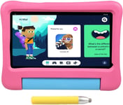 Tablette Enfant,Écran 7 Pouces Hd Ips,Android 12,Quad Core 2.0 Ghz,6 Go+64 Go,5G Wifi,Batterie 3500Mah,Contrôle Parental,Étui Eva Kid-Proof Avec Stylet (Rose)