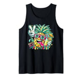 Pineapple Squad Cartoon Street Art Graphic Tank Top