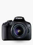 Canon EOS 2000D Digital SLR Camera with 18-55mm III DC Lens, 1080p Full HD, 24.1MP, Wi-Fi, NFC, Optical Viewfinder, 3" LCD Screen, Black