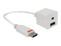 Delock - Displayport-Adapter - Displayport (Hane) Till Displayport, Mini Displayport (Hona) - 20 Cm