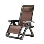 Bain de soleil inclinable, Chaise Longue inclinable de Jardin Pliables + appuie-tête amovible + repose-jambes et dossier