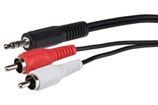 Maplin 3.5mm Aux Stereo 3 Pole TRS Jack Plug to Twin RCA Phono Cable 1.5m