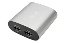 DIGITUS HDMI eARC Convertisseur/extracteur Câble Micro USB 0,5 m Boîtier en Aluminium Gris